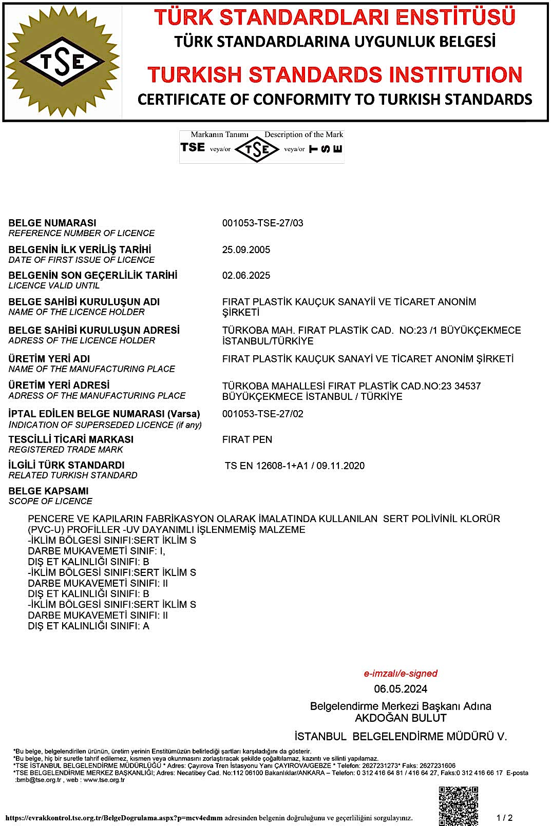 Firatpen-Profil-TS-EN-12608-1+A1-1